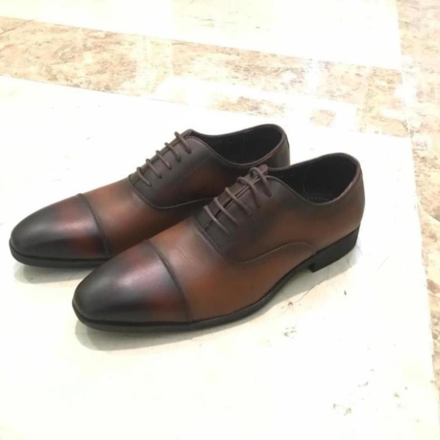 Giày tây nam da bò thật đế cao su, giày tây nam da cao cấp handmade hàng hiệu công sở chính hãng mh1 CB1 | BigBuy360 - bigbuy360.vn