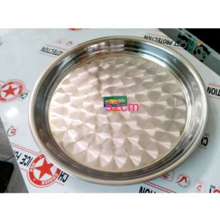Mâm tròn 52cm inox 430 sáng bóng và bền đẹp