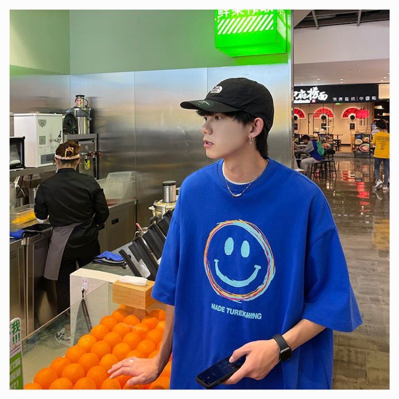 Áo thun tay lỡ Unisex mặt cười Made Turekhing