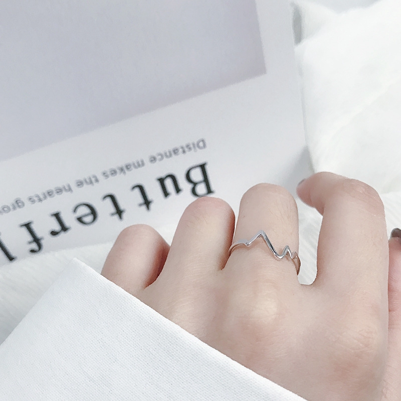 925 Silver Plated Ring Simple Design Korean Fashion Style 2020