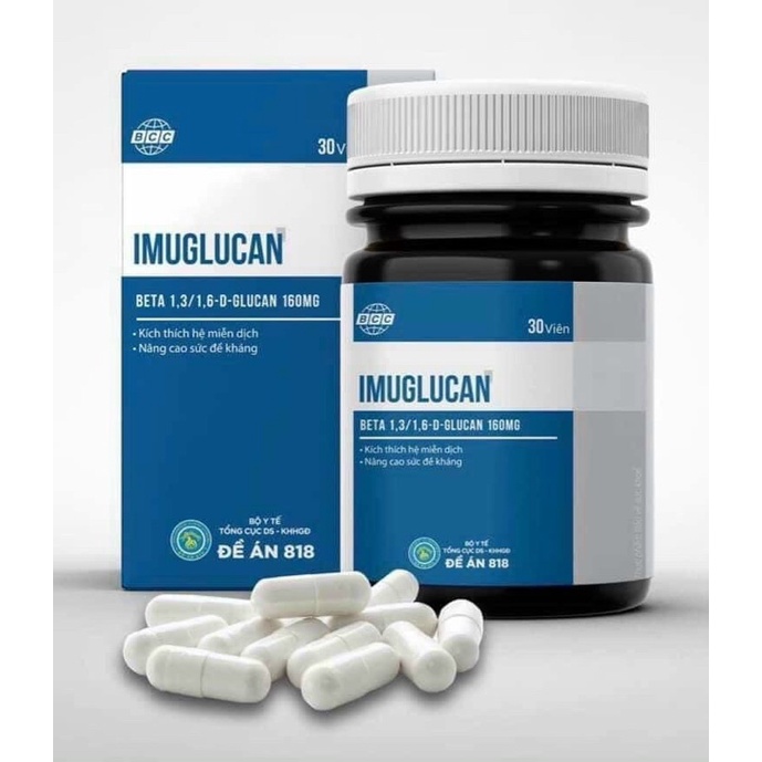 Imuglucan tăng sức đề kháng, hỗ trợ đào thải HPV, smg Lọ 40 viên