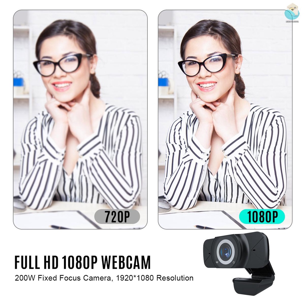 Webcam Lxsx 1080p Hd 2 Megapixels Tự Động Lấy Nét H.264 Tích Hợp Micro Và Ổ Cắm Usb Tiện Dụng Cho Máy Tính | BigBuy360 - bigbuy360.vn