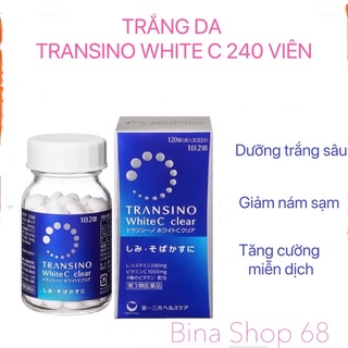 Viên uống trắng da TRANSINO WHITE C 240 viên