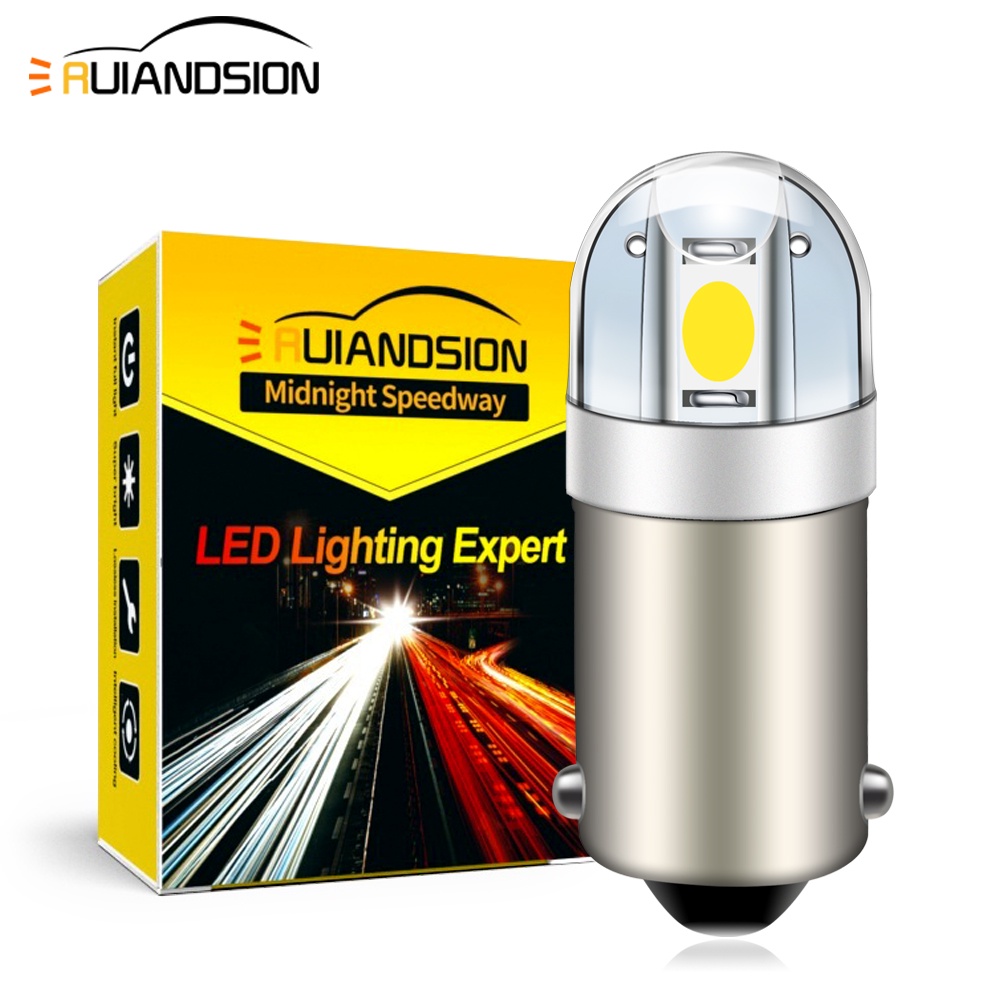 Đèn LED Chiếu Sáng Biển Số Xe Hơi BA9S T4W 6V 12V Ánh Sáng Trắng / Vàng Không Phân Cực