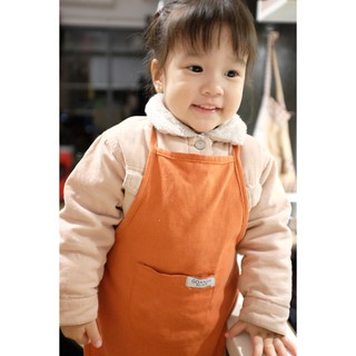 Tạp dề trẻ em trơn chất liệu linen bột
