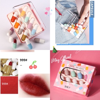 Set son 8 viên thuốc sáp mini lì Matte Lipstick