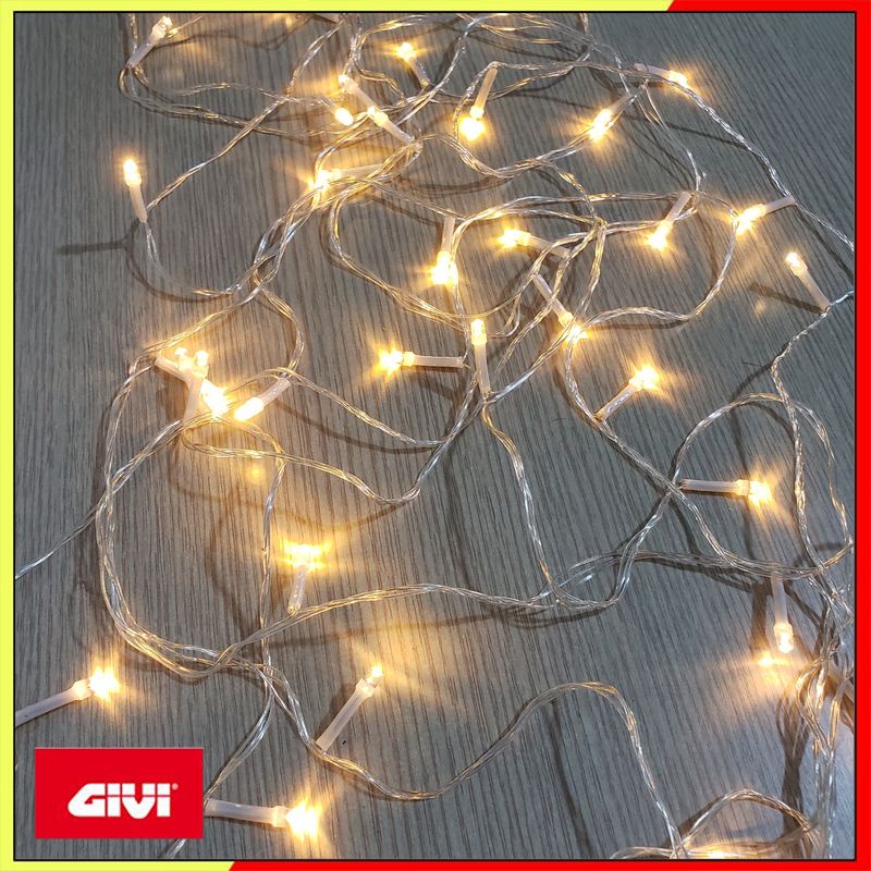 Dây đèn LED nhấp nháy trang trí Noel, trang trí phòng ngủ dài 8m không nháy màu vàng