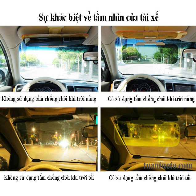 Tấm kính chống chói, chống lóa cho tài xế ô tô