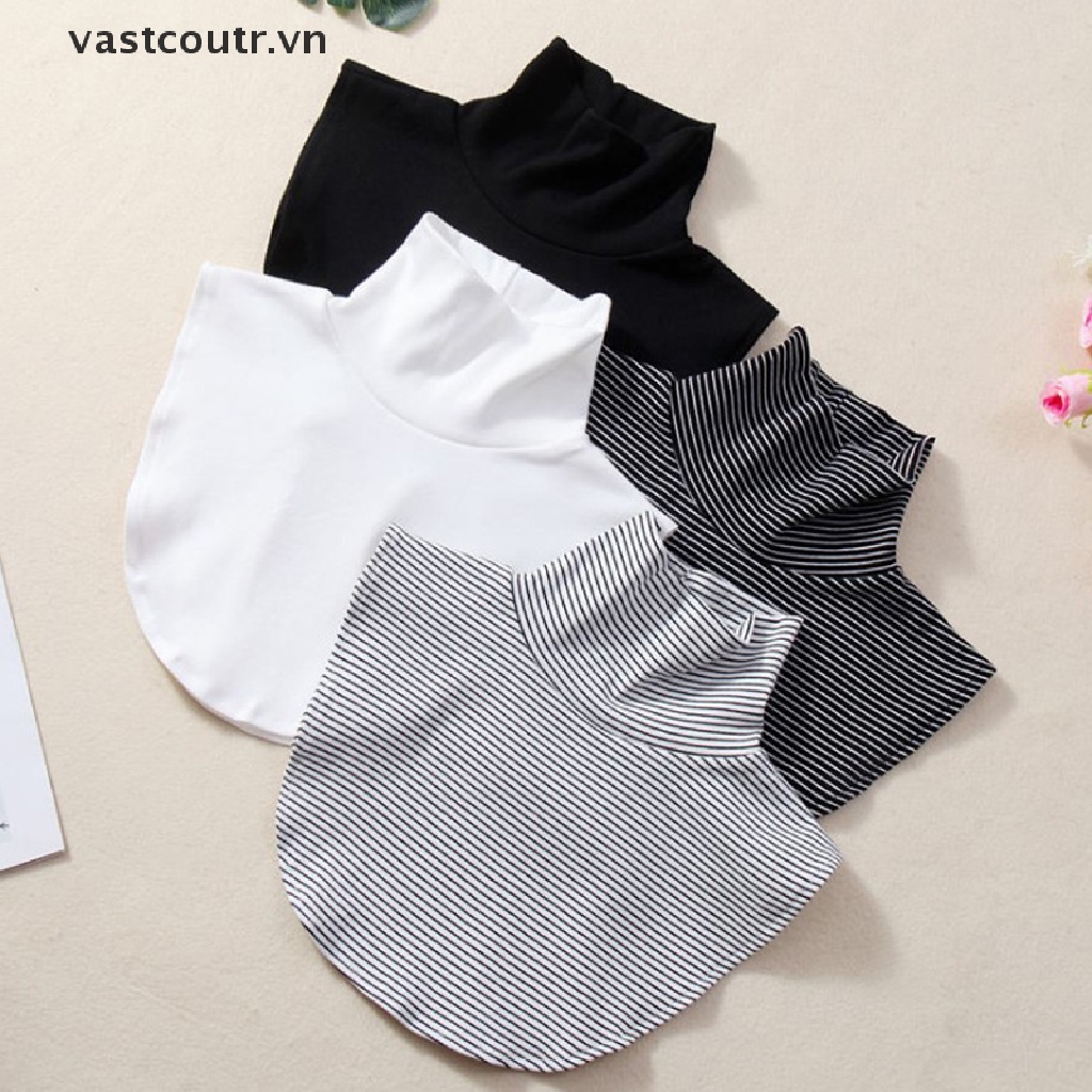 Cổ Áo Rời Cổ Lọ Họa Tiết Kẻ Sọc Cho Nữ