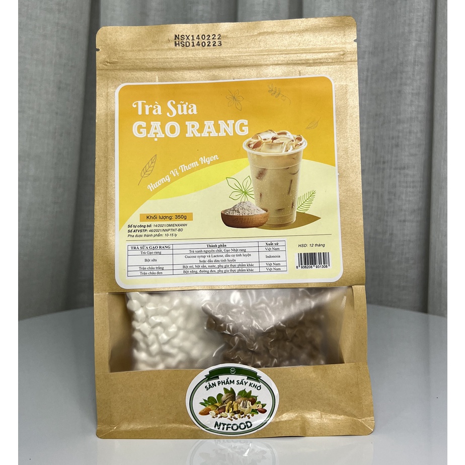 Set nguyên liệu pha Trà sữa Gạo rang NTFood 350gr (10 - 15 ly) - Nhất Tín Food