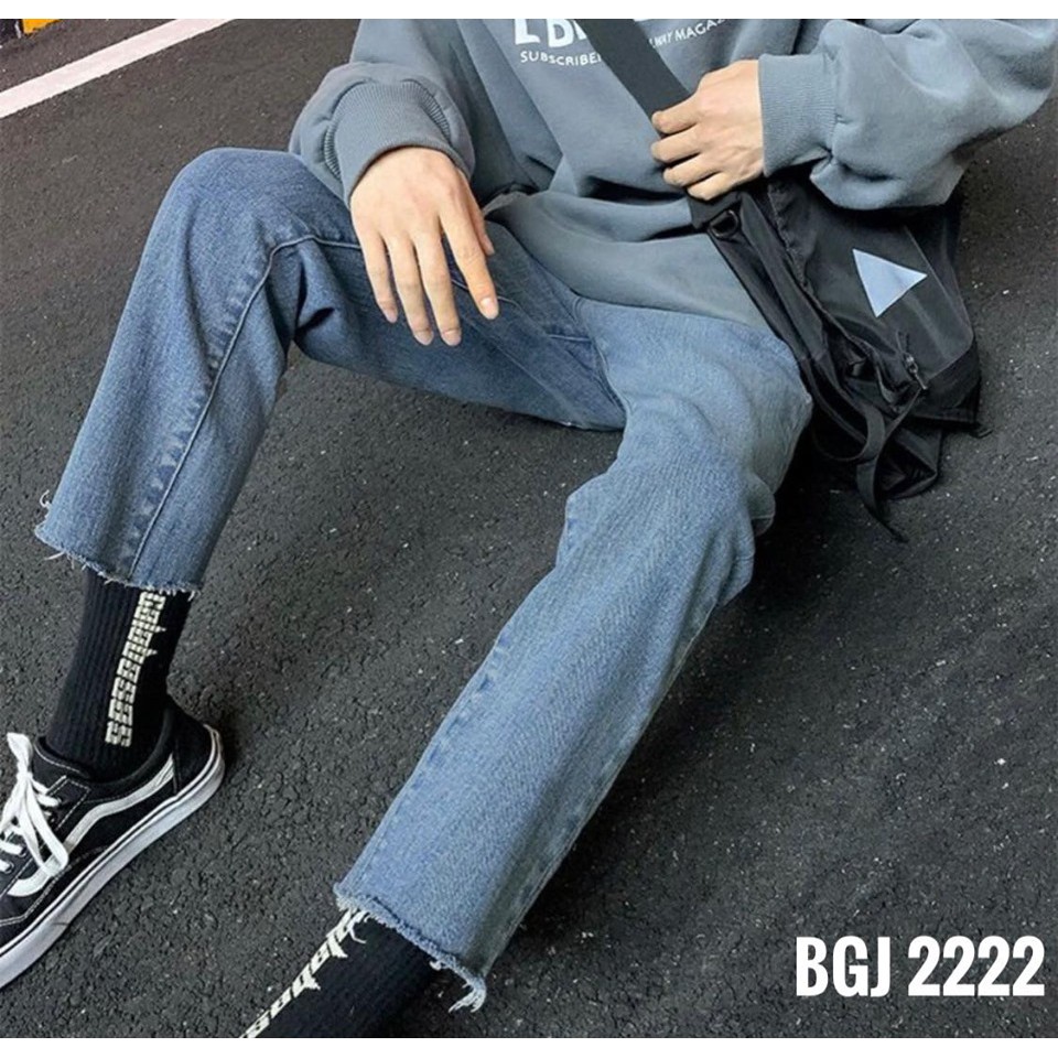 Quần jean baggy nam unisex Hàn Quốc quần jeans dáng suông dành cho nam nữ Kunshop | BigBuy360 - bigbuy360.vn