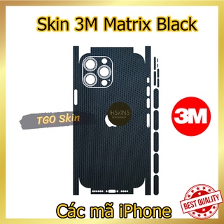 Miếng dán skin 3M Matrix Black iPhone 14 Pro Max / 13 Pro Max / 12 Pro Max / 11 Pro Max / Xs Max / 8 Plus,...