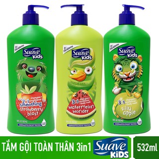 Sữa tắm gội toàn thân Suave Kids USA 532ml/chai
