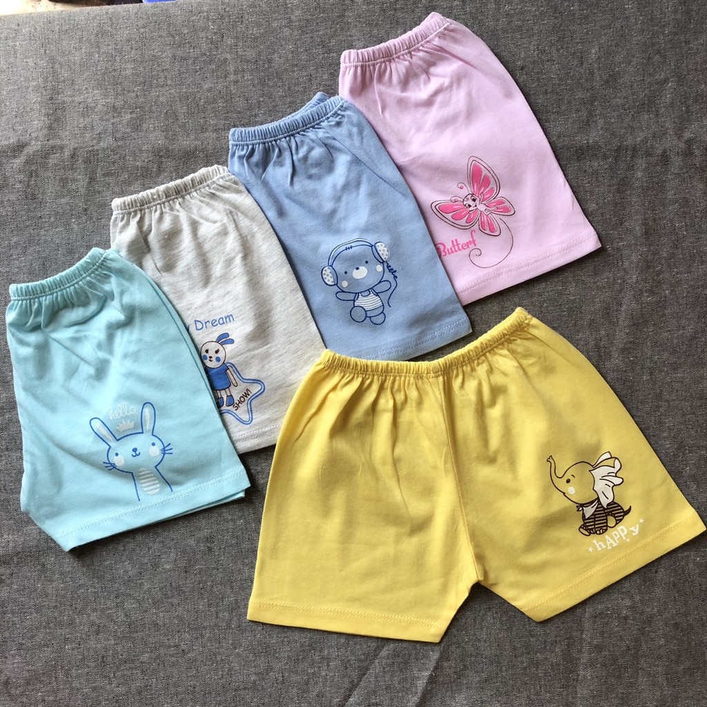 Quần Đùi Cotton Cho Bé Thái Hà Thịnh Size 3-15kg