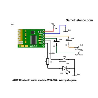 Mạch loa bluetooth kèm khuếch đại 2x3W Combo HOT!!!
