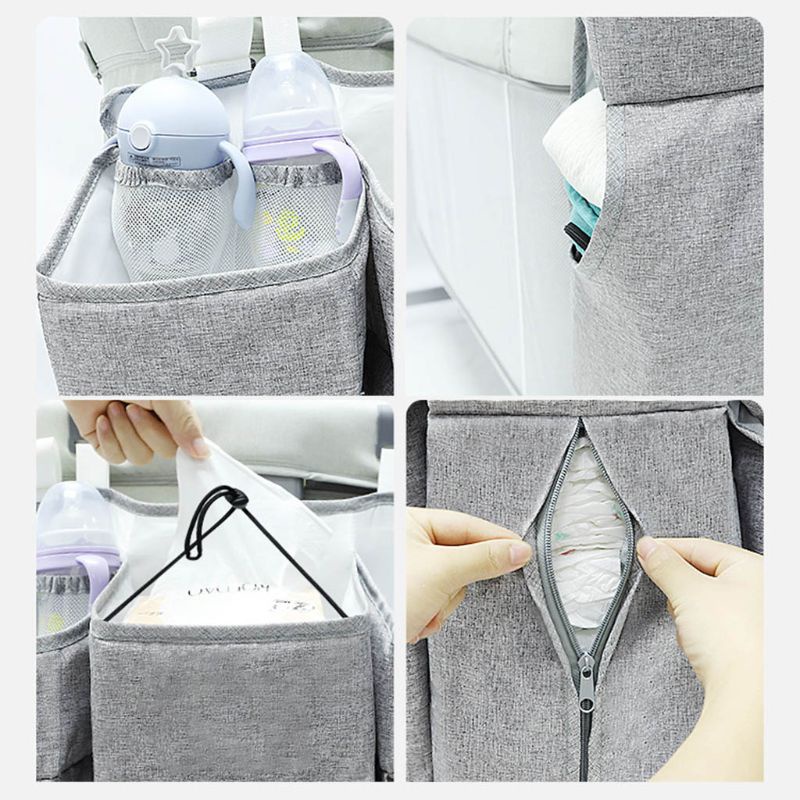 Túi Đựng Vật Dụng Treo Nôi Em Bé Tiện Lợi