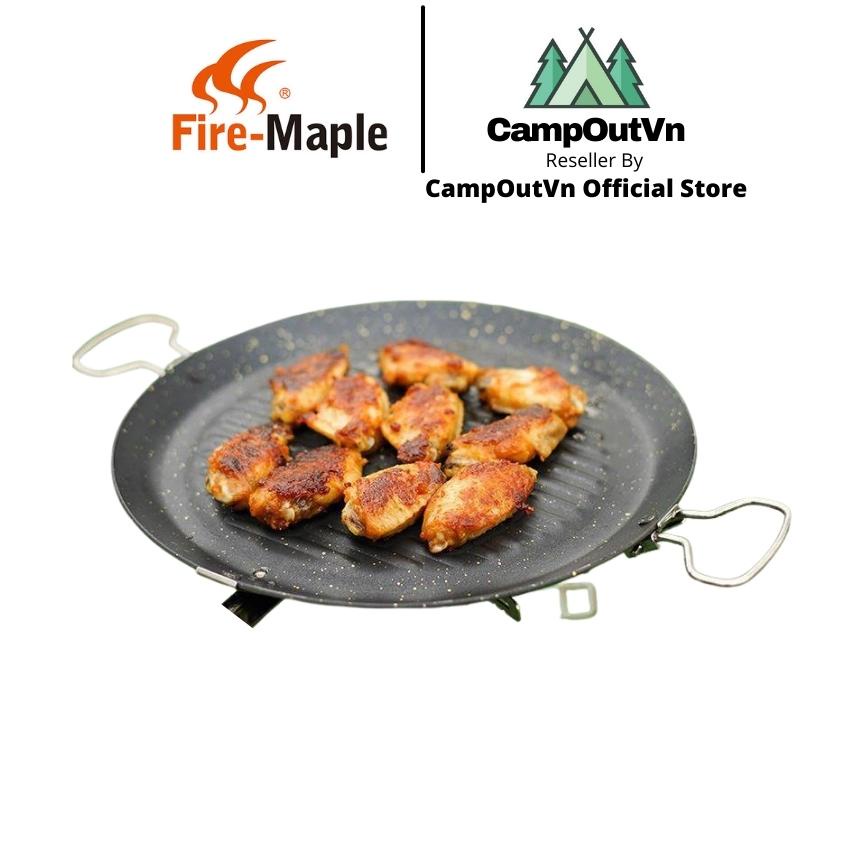 Chảo bếp nướng cắm trại firemaple campoutvn nướng dã noại bbq dã ngoại chống dính A301