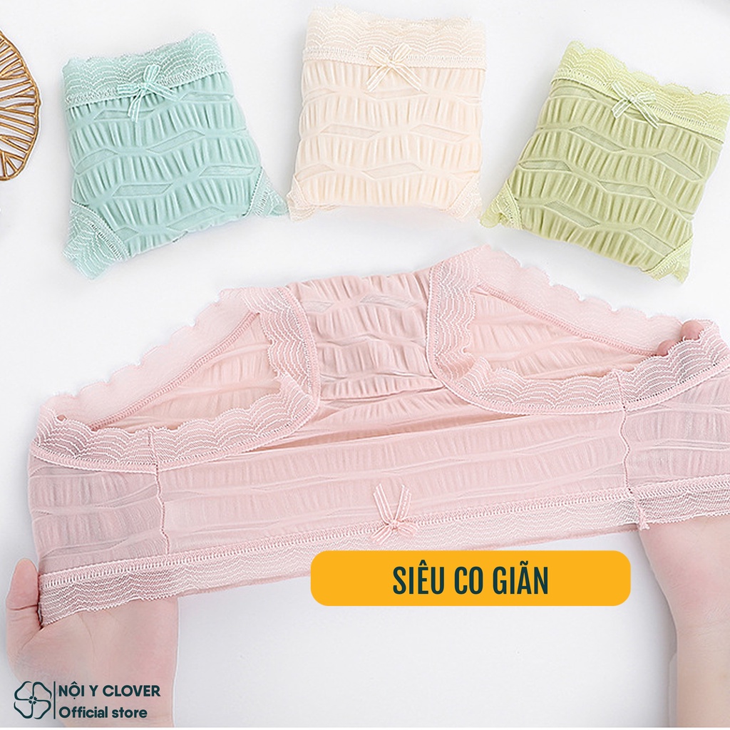 Quần Lót Nữ CLOVER Ren Hoa Xuyên Thấu Nâng Mông Kháng Khuẩn Gợi Cảm - 2218