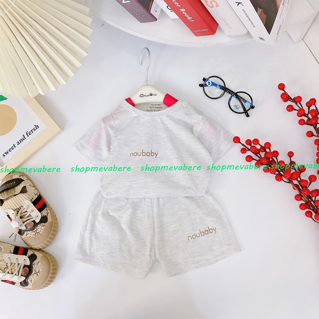 Bộ Cộc Tay Noubaby Cho Bé Sơ Sinh Từ 3-13kg, Vải Cotton Mềm - Đẹp - Thấm Hút Mồ Hôi Tốt - 𝐁𝐎𝟐𝟖