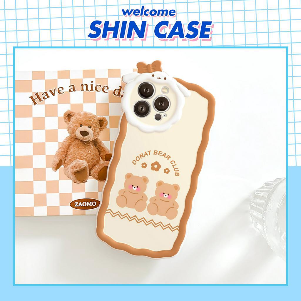 Ốp lưng iphone nơ lượn sóng Donat Bear 6/6plus/6s/6splus/7/7plus/8/8plus/x/xs/11/12/13/14/pro/max/promax/plus/shin/case