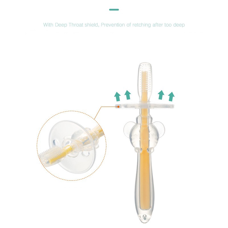 Bàn Chải Đánh Răng Bằng Silicone Mềm Mại Tiện Dụng Cho Bé