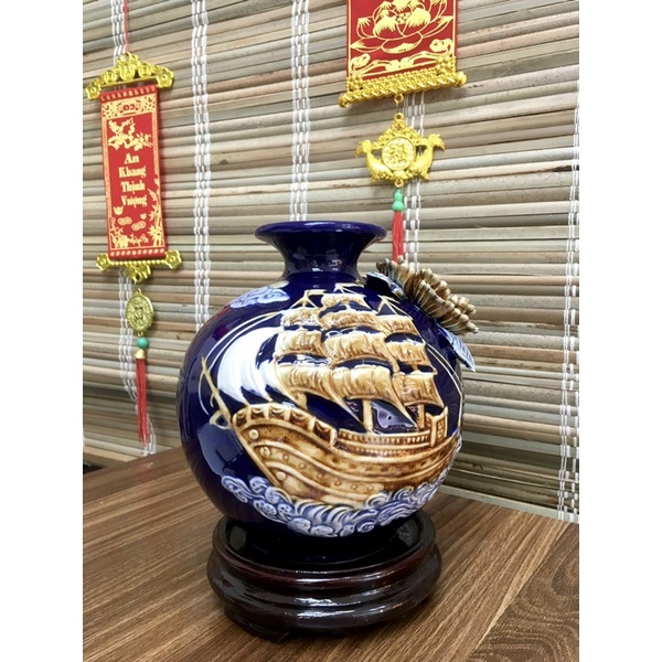 Bình hút lộc thuận buồm xuôi gió đâp nổi Cao Cấp Bát Tràng