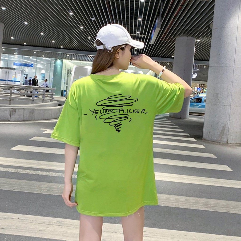 Áo phông Tay Lỡ In Nhiệt Yellow Flicker form Unisex nam nữ phong cách Ulzzang - ATIN11 - Giảm 30% - Free Size - Cotton