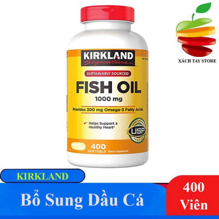 GIÁ VÔ DỊCH Viên Bổ Sung Dầu Cá KIRKLAND FISH OIL 1000mg - 400 Viên GIÁ VÔ DỊCH