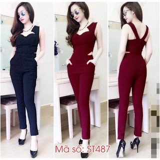 Jumpsuit đồ bay dài khoét eo giống NLP