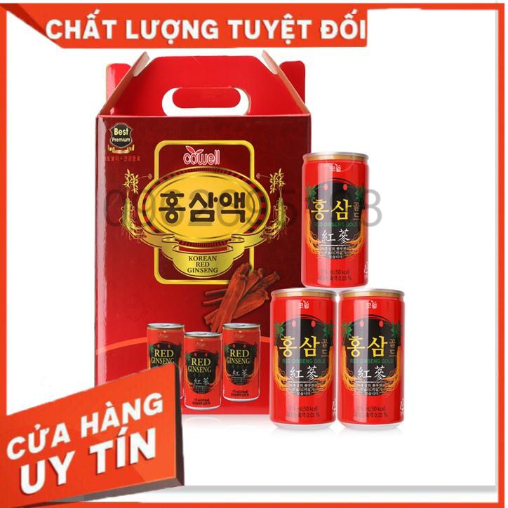 Nước Hồng Sâm Hàn Quốc Cowell Korean Red Ginseng Drink 12 lon x 175ml