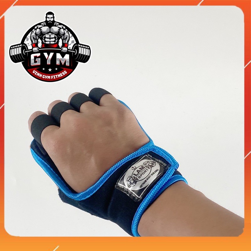 Găng tay tập gym  ,găng tập gym có quấn cổ tay trợ lực phụ kiện gym giá rẻ găng tay nam nữ cao cấp tập tạ GT-6978