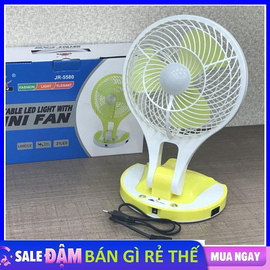 QUẠT SẠC ĐIỆN KIÊM ĐÈN PIN MINI FAN 5580