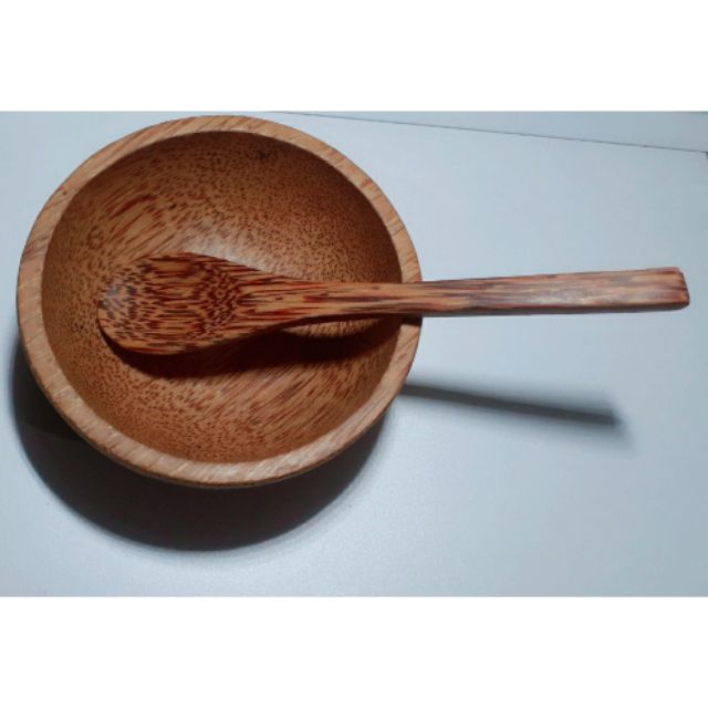 Chén  gỗ dừa + muỗng