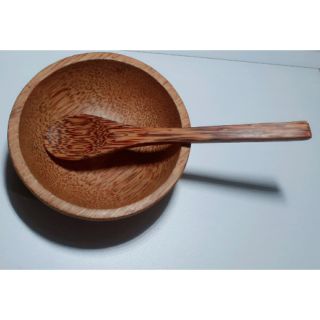 Chén  gỗ dừa + muỗng