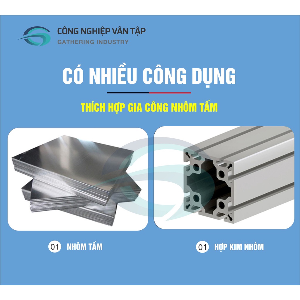 Dao phay ngón gia công nhôm 3 lưỡi độ cứng 55HRC