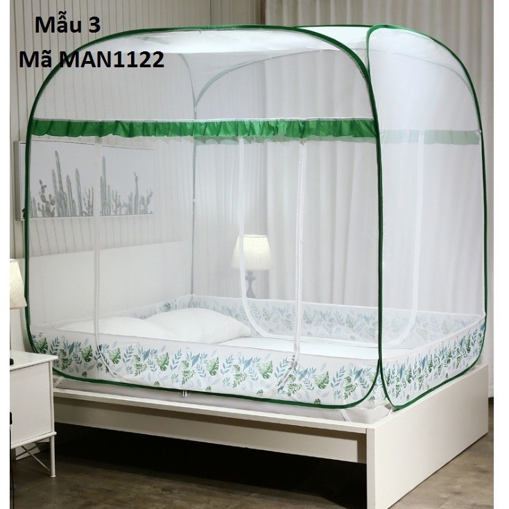 MAN1122 -Mùng, màn chụp chống muỗi đỉnh vuông tự bung 3 cửa - Thời Trang Dương