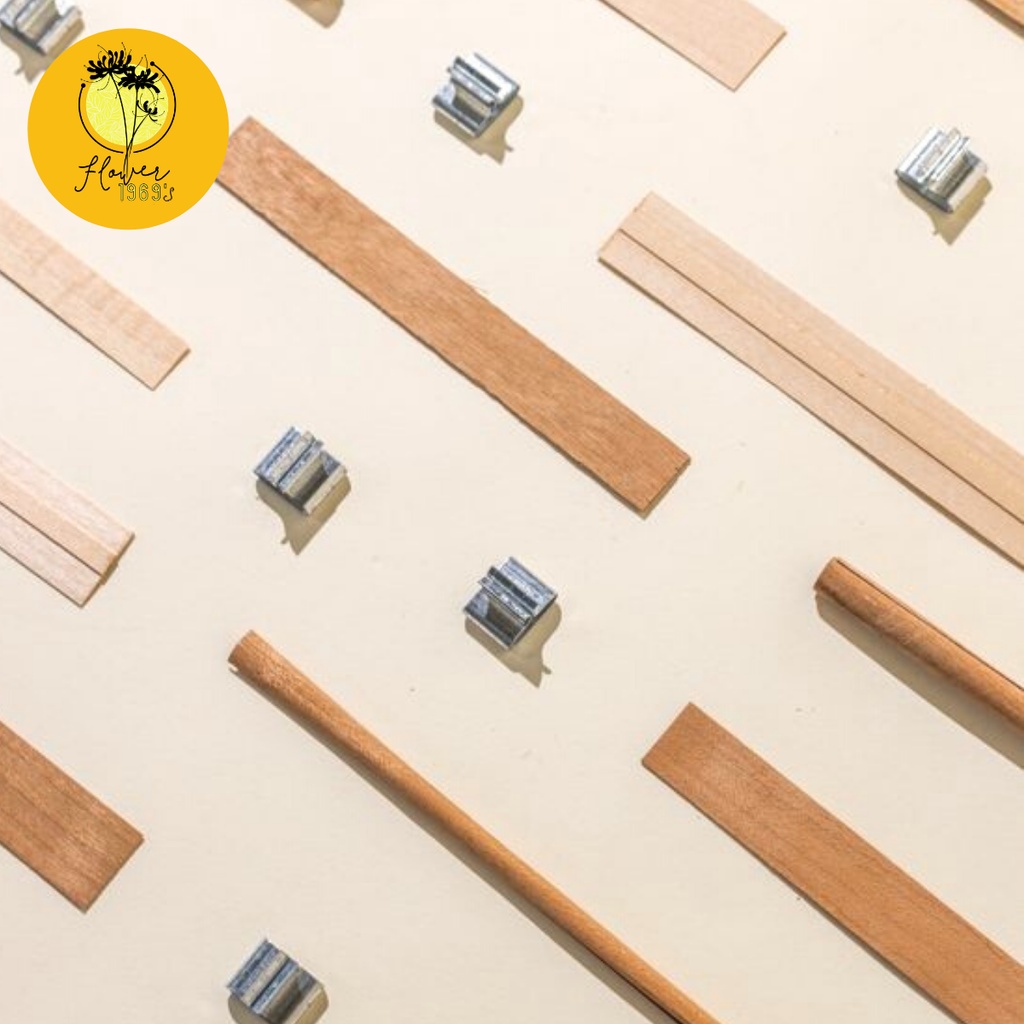 Bấc Nến Gỗ Kèm Đế Inox