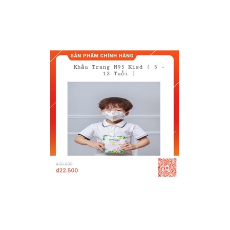 Khẩu trang trẻ em N95 TM [ Hộp 10 cái ] Khẩu trang Y Tế e bé kháng khuẩn Chính hãng | BigBuy360 - bigbuy360.vn