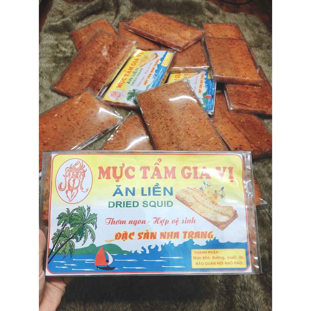 10 hộp Mực tẩm gia vị ăn liền Nha Trang hàng loại 1