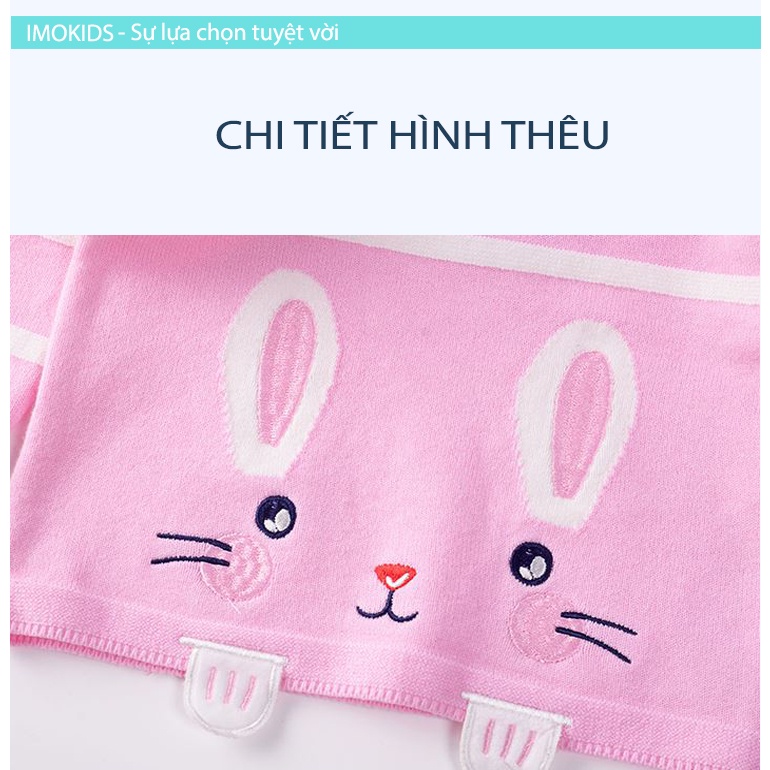 Áo len bé gái 07-18kg áo khoác trẻ em Quảng Châu chất len đẹp mẫu thỏ tim dễ thương len chui đầu cho bé mùa thu đông