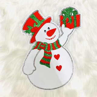Hình dán cửa - dán kiếng bằng mouse xốp hình ông già noel - tuần lộc - cây thông - người tuyết phụ kiện trang trí noel