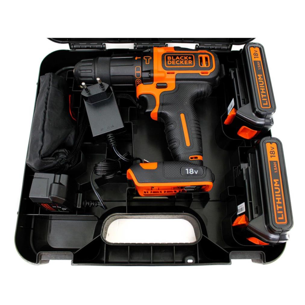 Máy khoan cầm tay 18V Black & Decker BDCHD18K2AC-B1