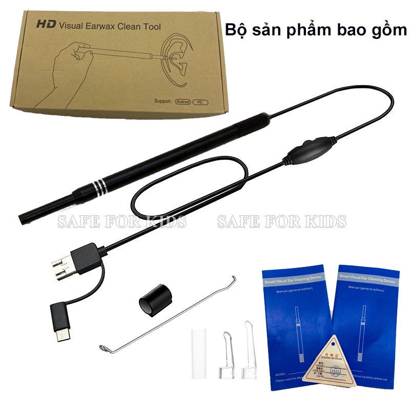 Bộ Lấy Ráy Tai Có Camera Cao Cấp 3 Trong 1 Soi Tai Mũi Miệng | BigBuy360 - bigbuy360.vn