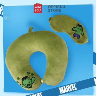 [Mã LIFEHL9 giảm 8% tối đa 100K đơn 250K] MINISO MARVEL Hulk Gối cổ hình chữ U & Mặt nạ mắt cho văn phòng du lịch