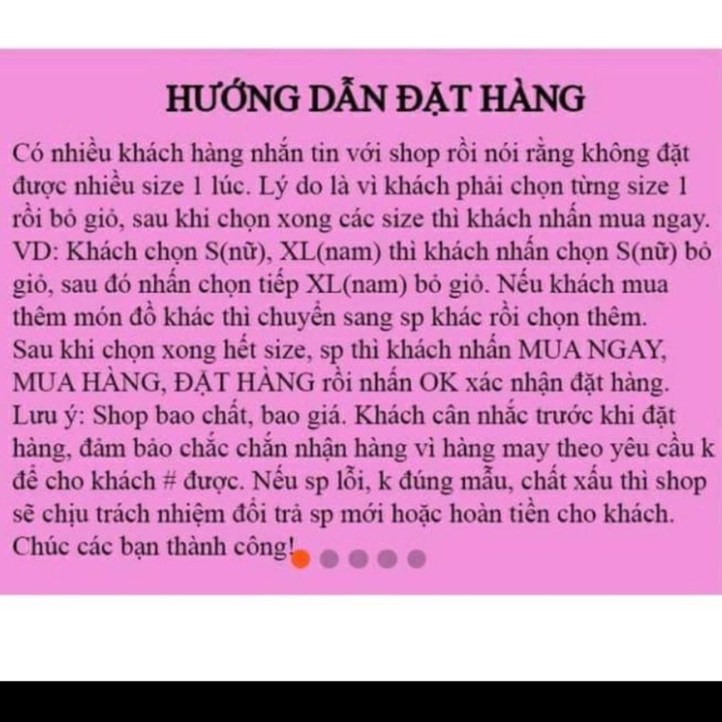 Áo POLO Nam Nữ  Gia Đình 3 4 5 Người Có Cổ .Chất Poly Thái 4 Chiều Đủ Size Cho Các Thành Viên Từ 8 Đến 100kg- LOVE