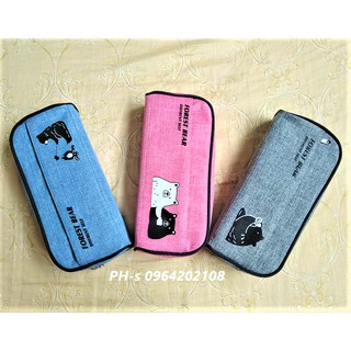 Bóp viết / Hộp bút hình gấu siêu đẹp dễ thương