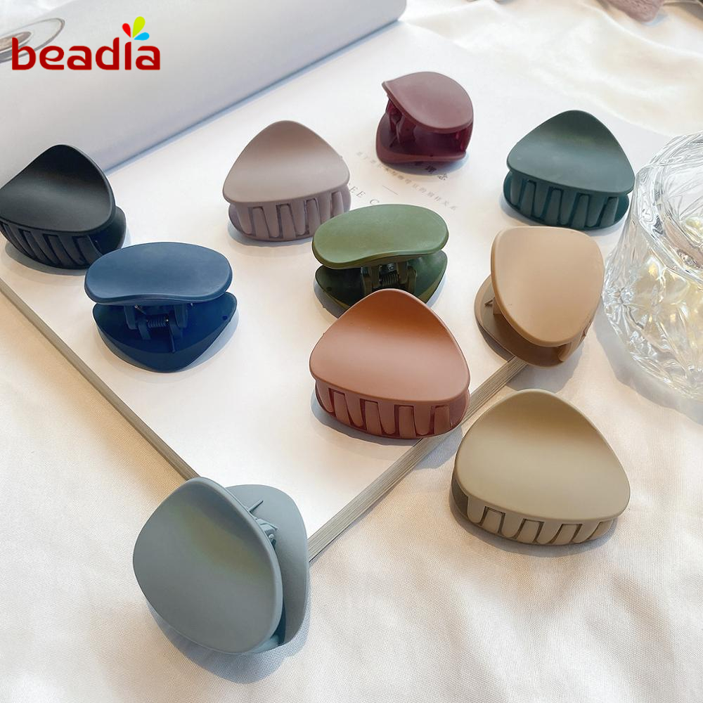 Kẹp tóc Beadia càng cua màu trơn phong cách Hàn Quốc cho nữ