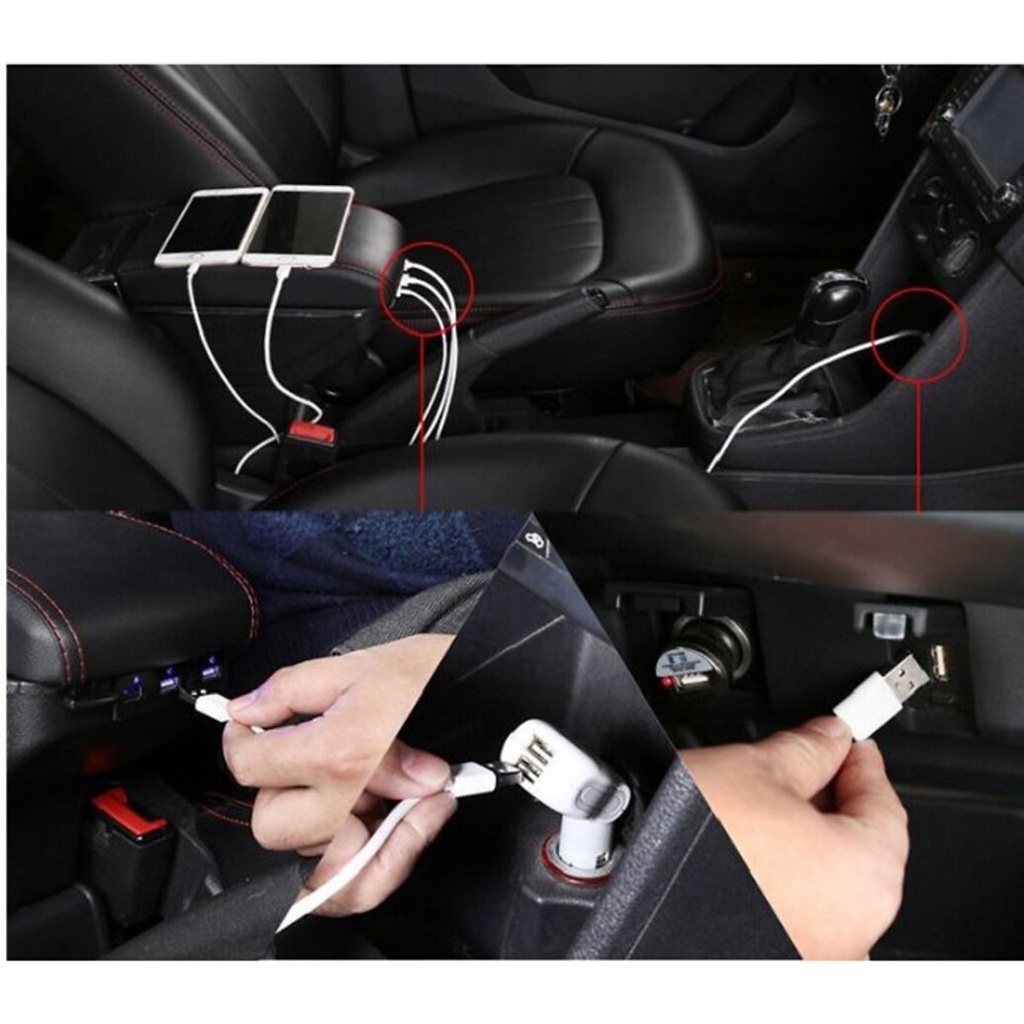 Hộp tỳ tay dùng cho mọi loại xe ô tô- Màu đen