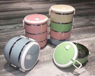 HỘP ĐỰNG CƠM LÚA MẠCH 4 TẦNG SIÊU TIỆN