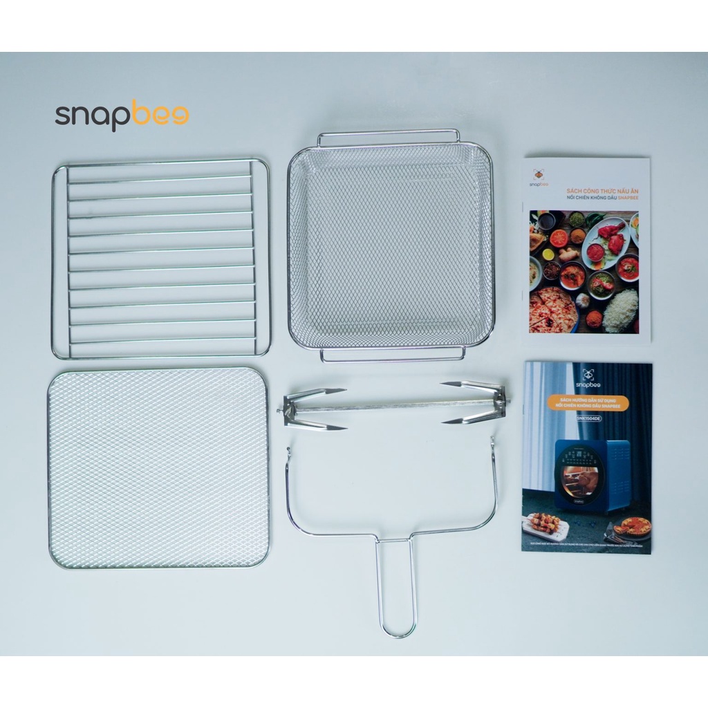 Nồi chiên không dầu điện tử SNAPBEE SNK1504DE 14 lít công suất 1700W bảo hành 12 tháng tặng 1 kéo và 10 khăn lau bếp